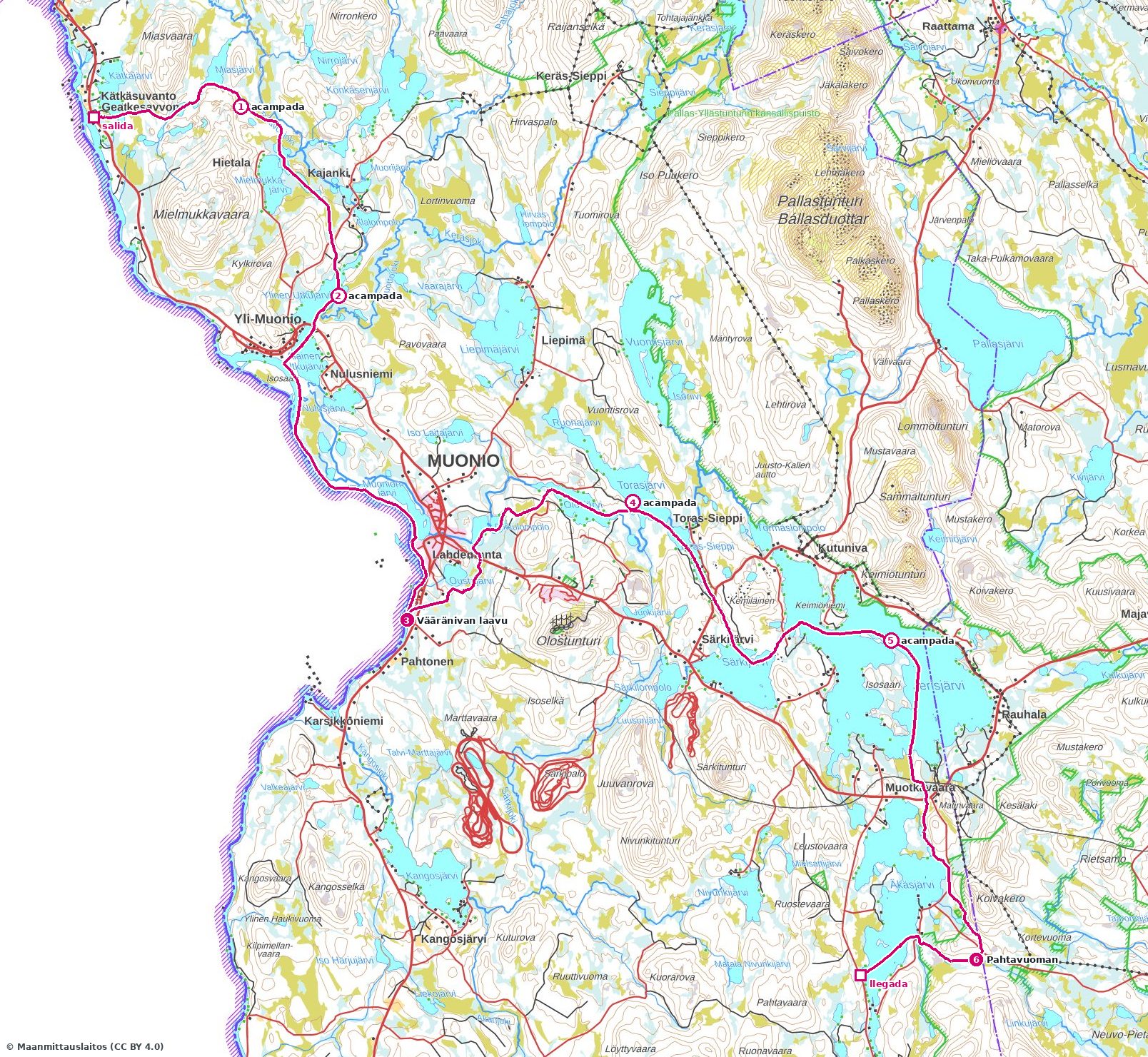 Pallas–Ylläs (sur y oeste)