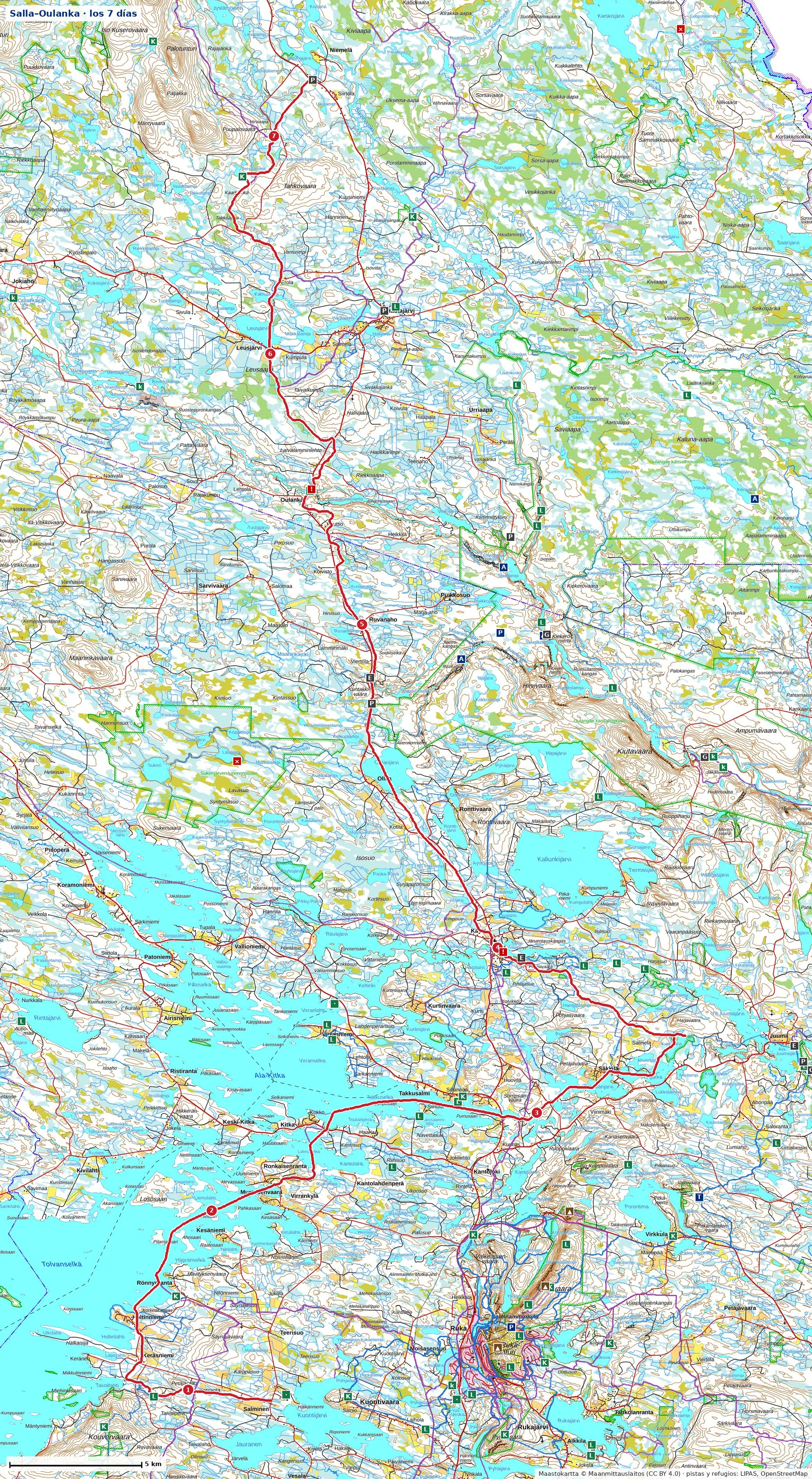 Plano general de Salla–Oulanka