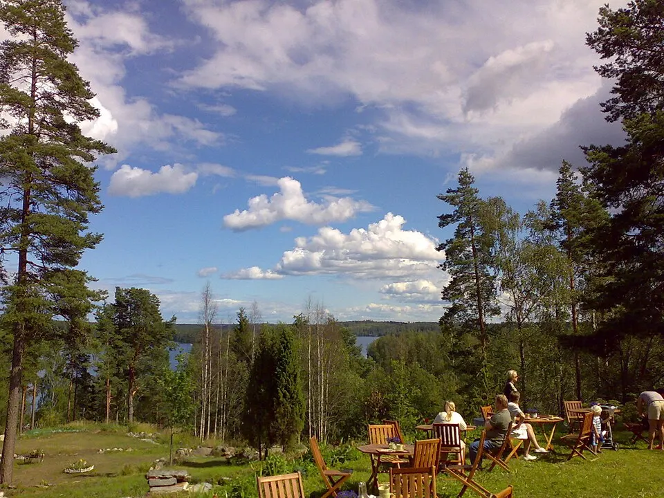 View from a hilltop cafeteria at Partakoski - panoramio.jpg